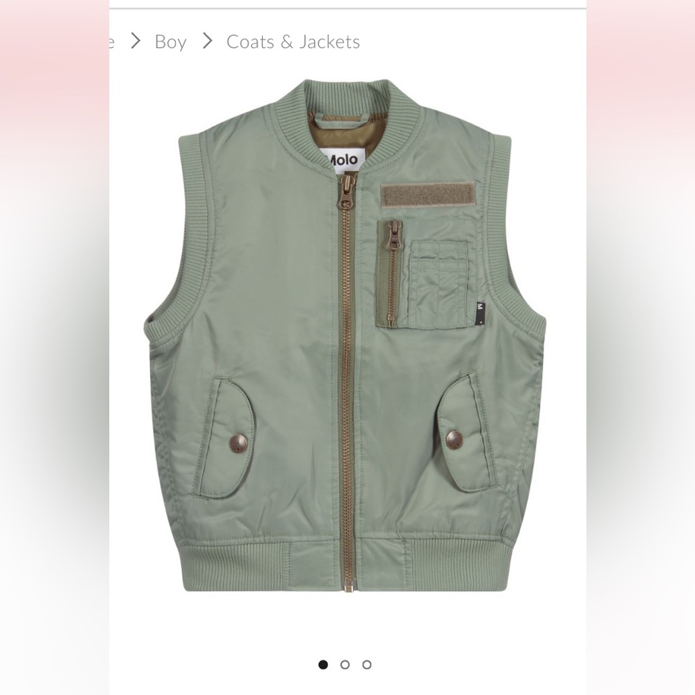 Molo Boys Sage Green Utility Vest